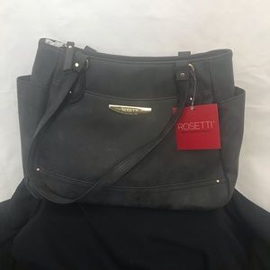 Rosetti Womens Black Bag with side pockets